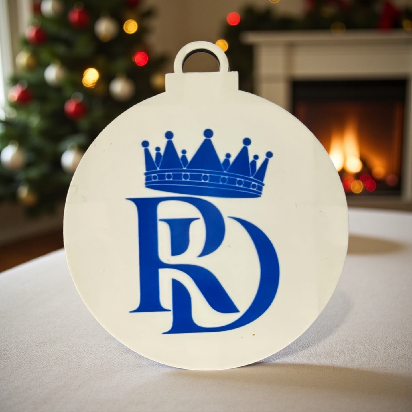 CUSTOM MONOGRAM NAME CHRISTMAS ORNAMENT