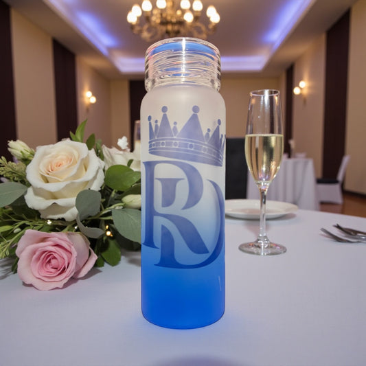 MONOGRAM INITIAL OMBRE 500ML GLASS BOTTLE