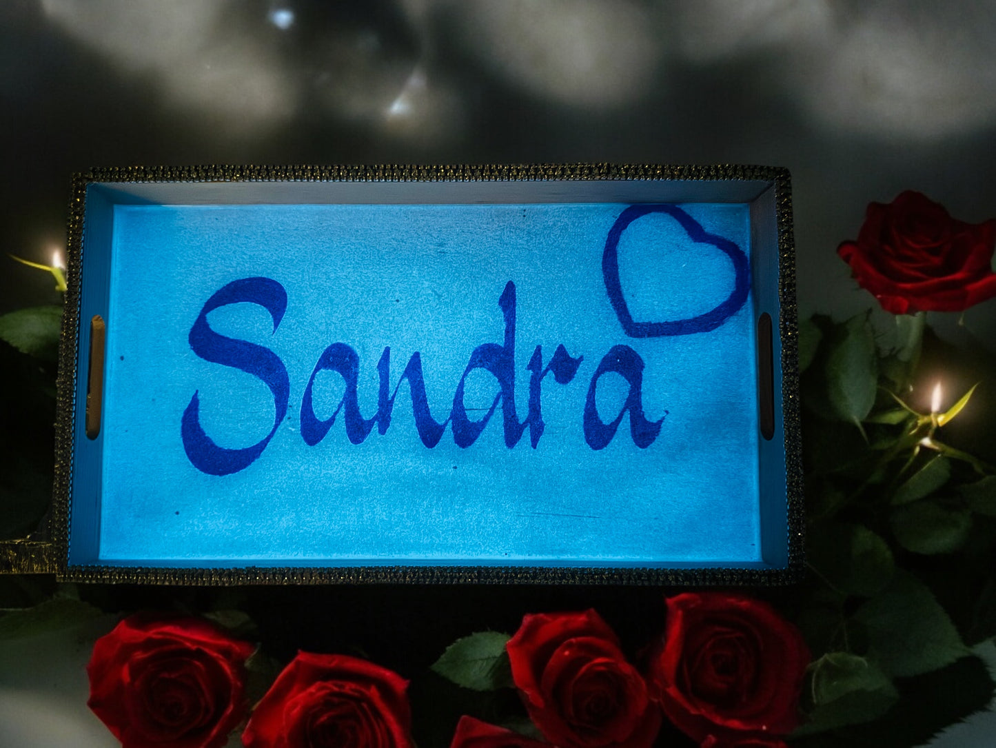 CUSTOM PERSONALIZED WOOD SERVING TRAY