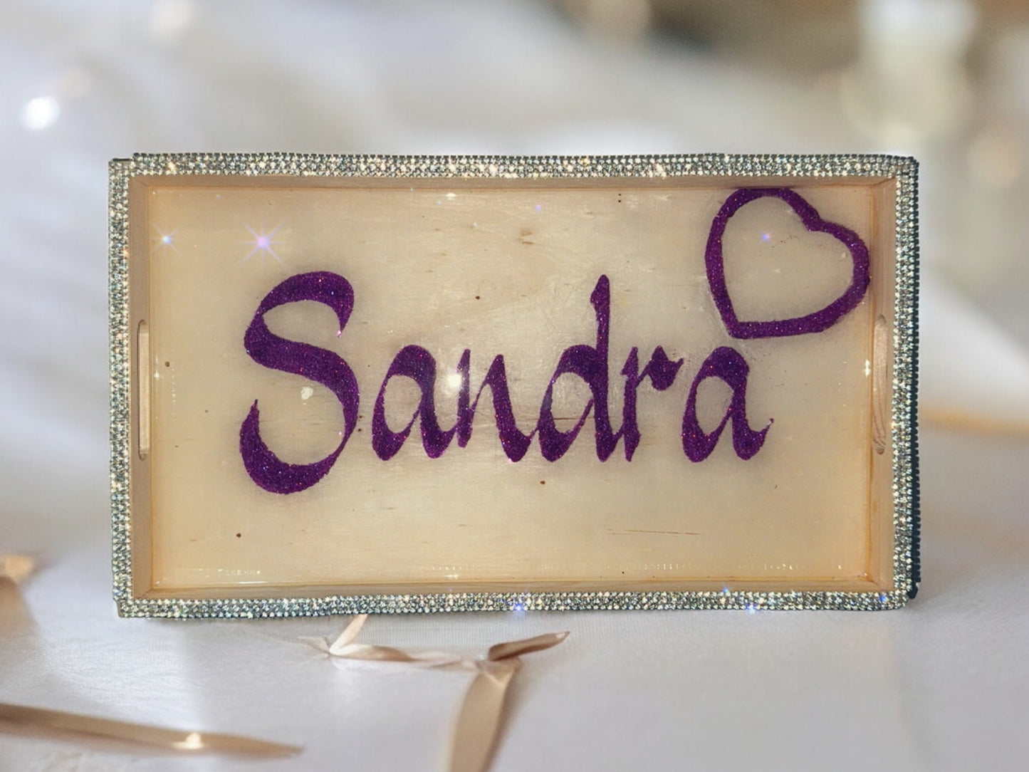 CUSTOM PERSONALIZED WOOD SERVING TRAY