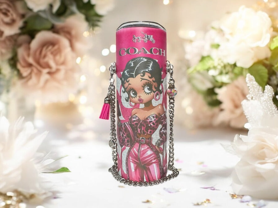 PINK COACH BAG BETTY 20OZ CUSTOM PURSE TUMBLER