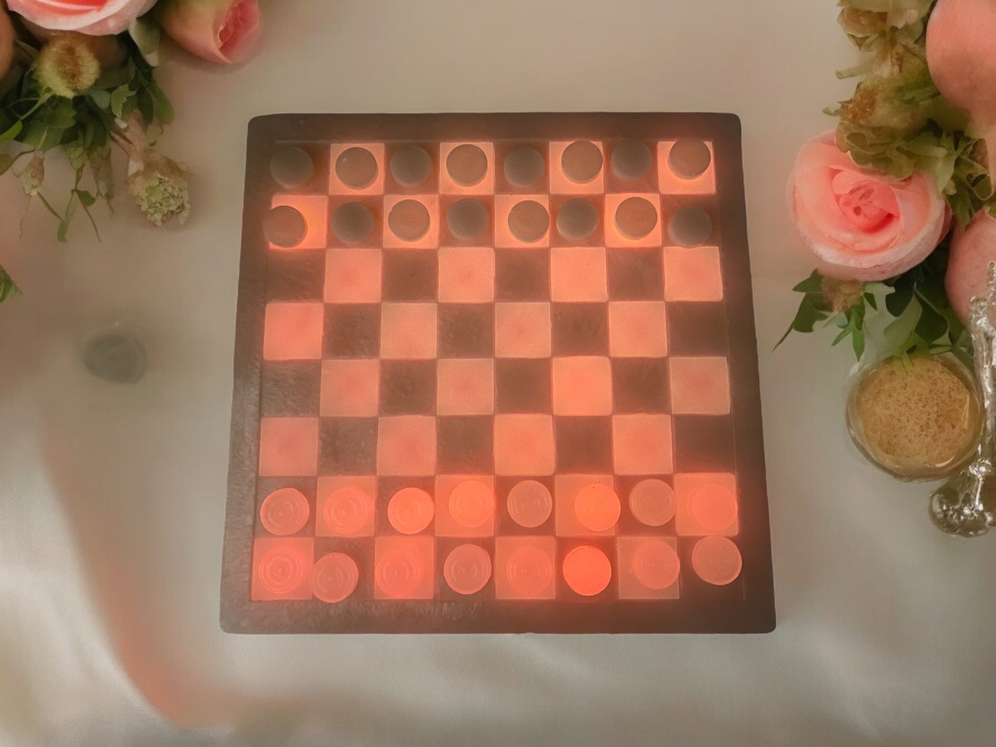 CUSTOM CHESS OR CHECKERS RESIN SET