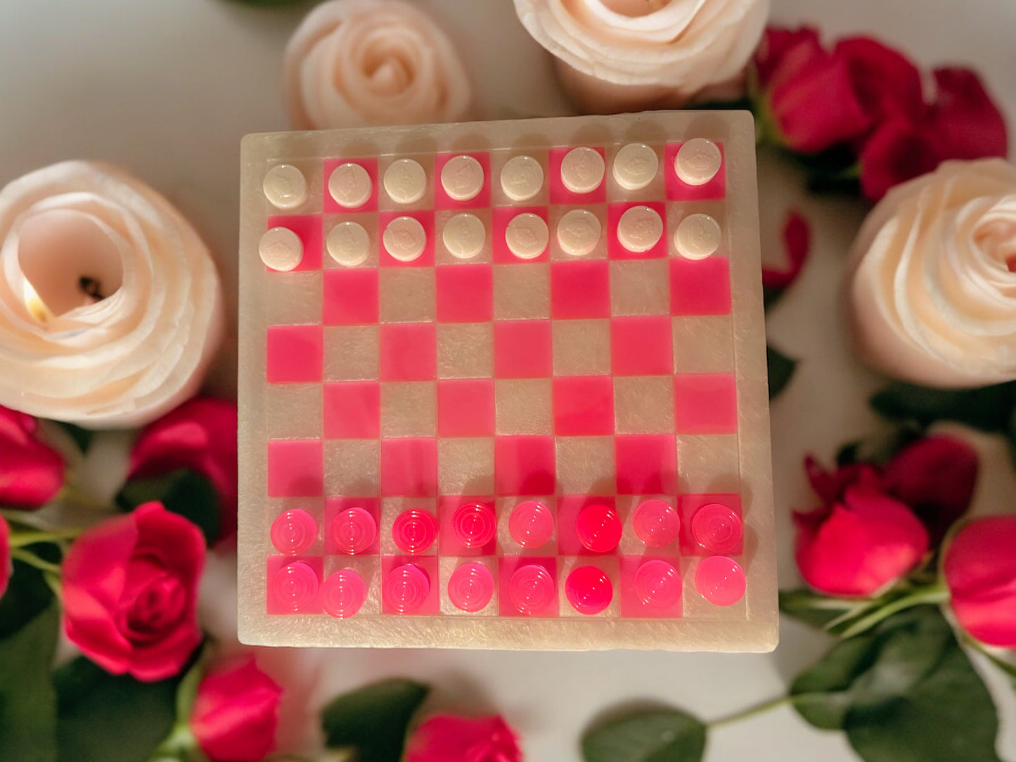 CUSTOM CHESS OR CHECKERS RESIN SET