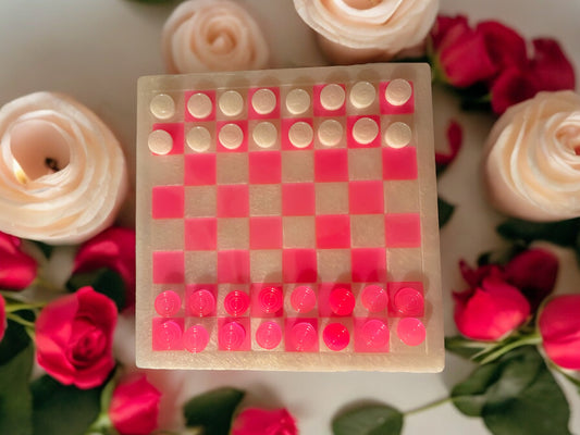 CUSTOM CHESS OR CHECKERS RESIN SET