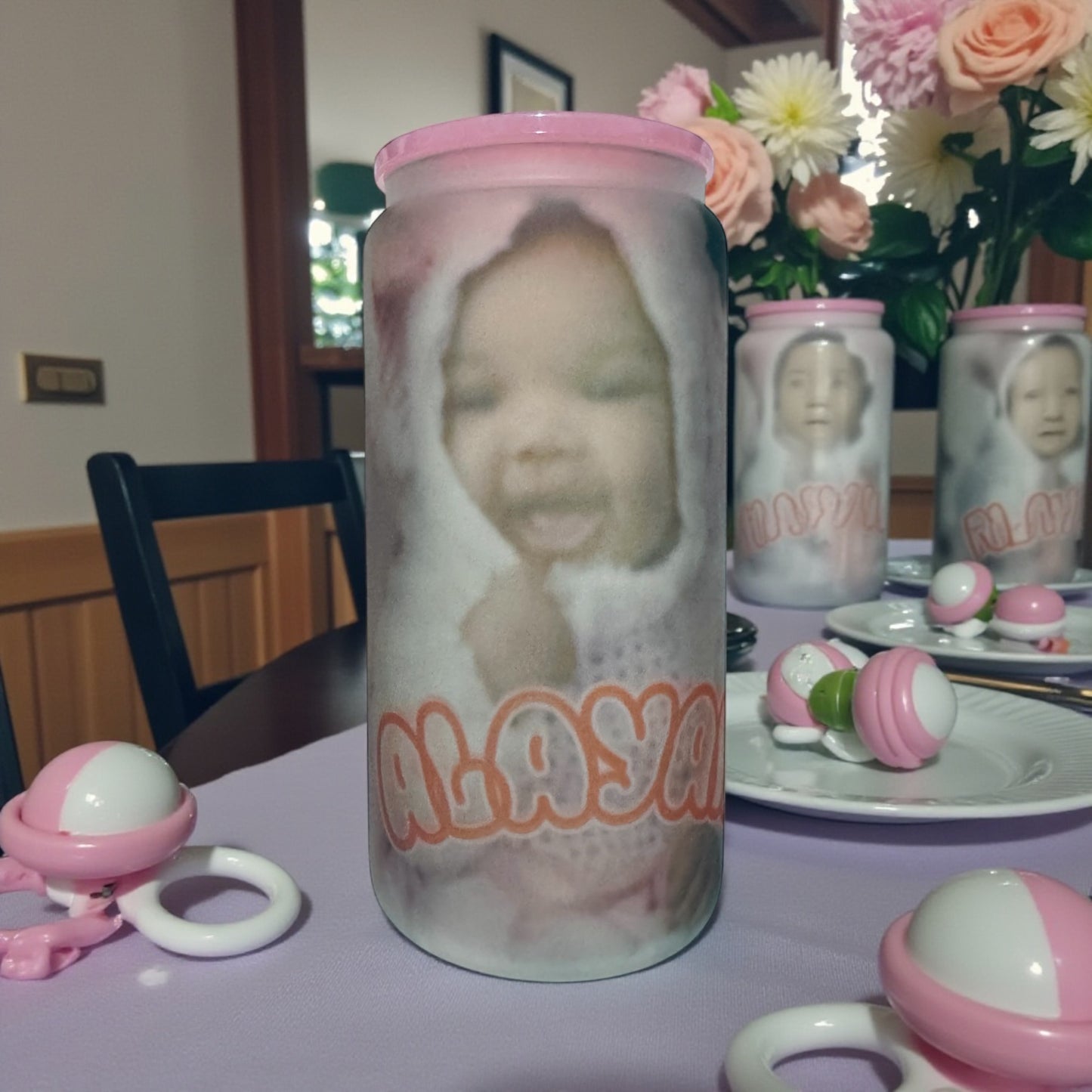 CUSTOM FROSTED PERSONALIZED GLASS CUP