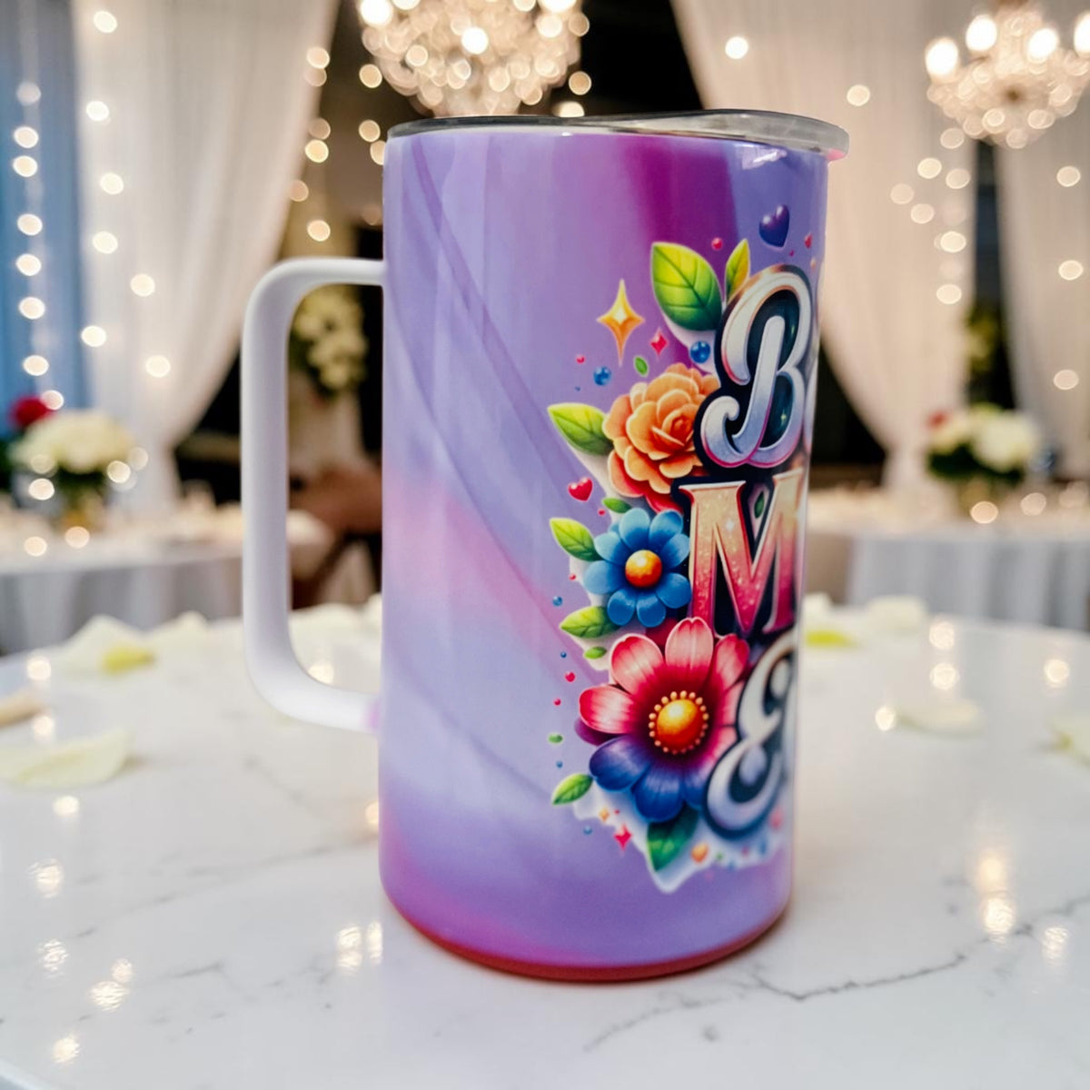 CUSTOM BEST MOM PRINT 12OZ TUMBLER
