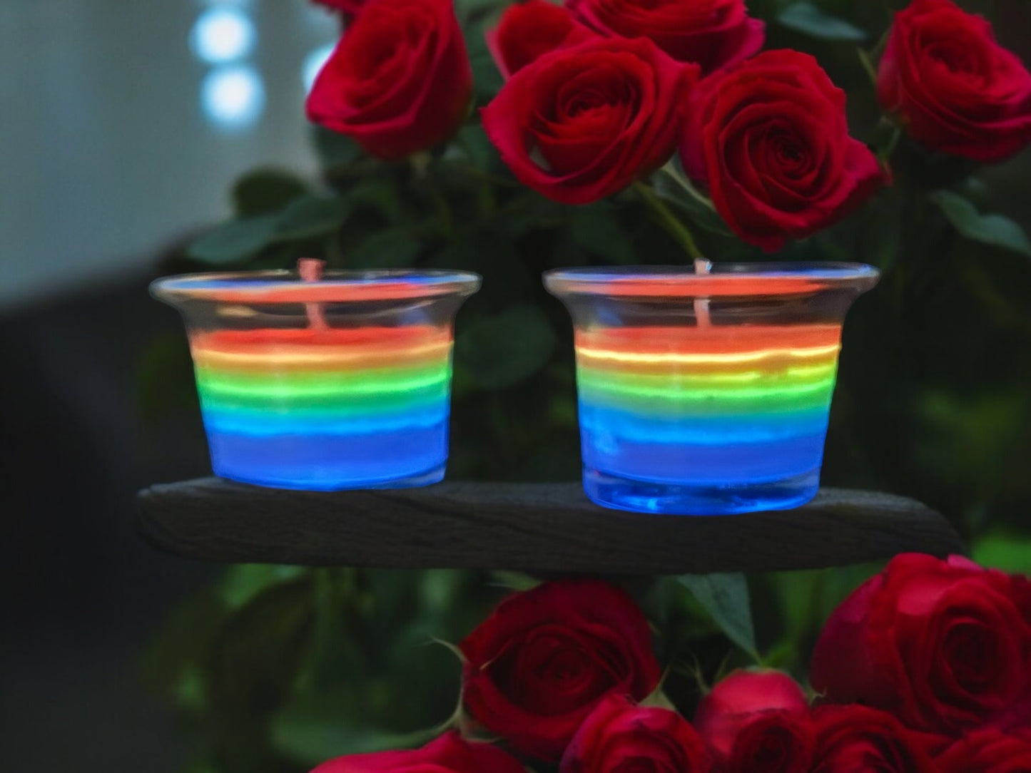 CUSTOM RAINBOW GLOW IN THE DARK SCENTED DECRETIVE CANDLE