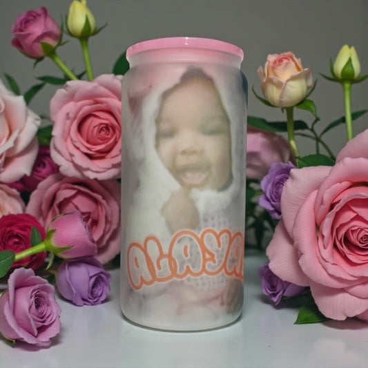 CUSTOM FROSTED PERSONALIZED GLASS CUP