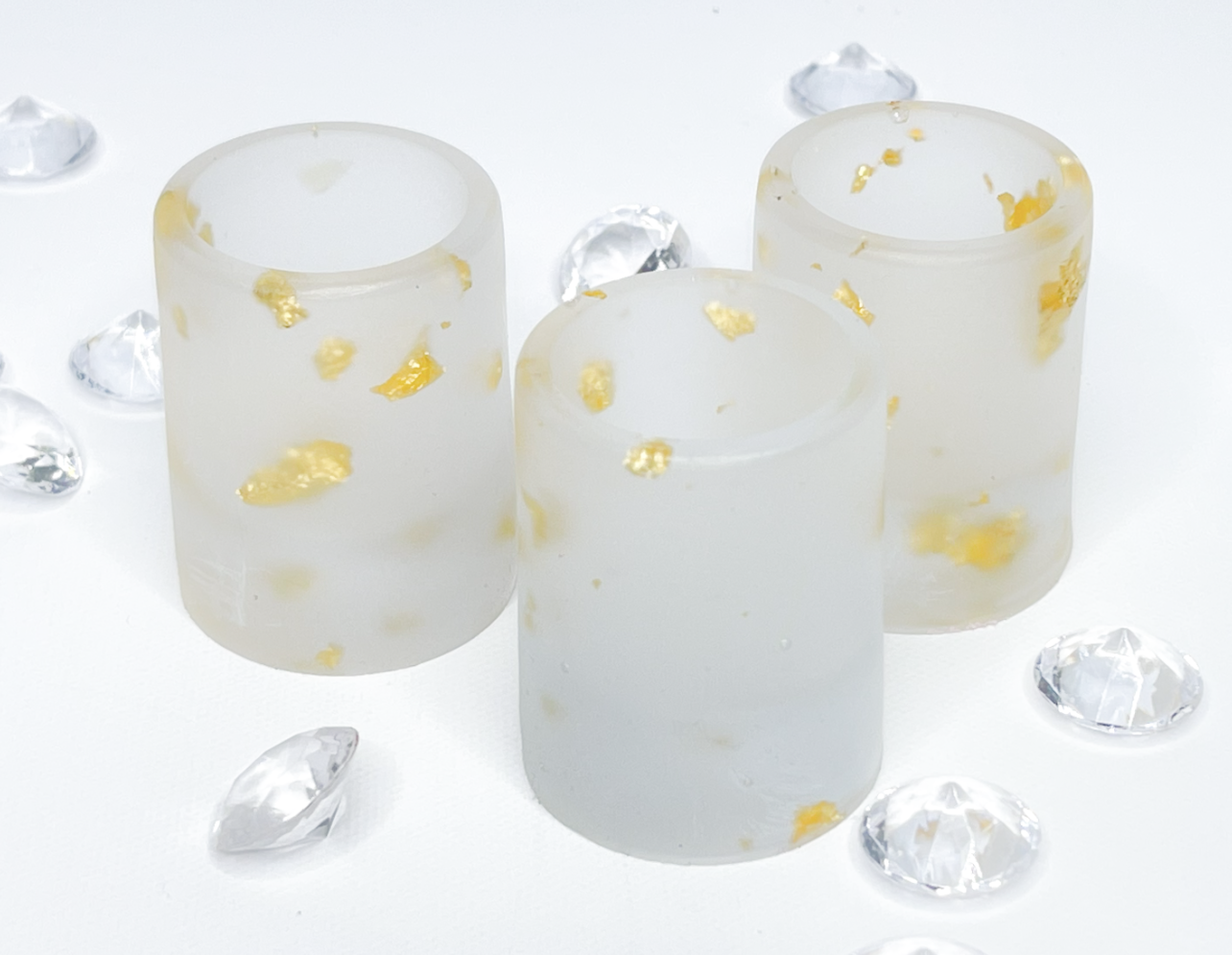 CUSTOM 20Z RESIN GLOW IN THE DARK SHOT GLASS SET