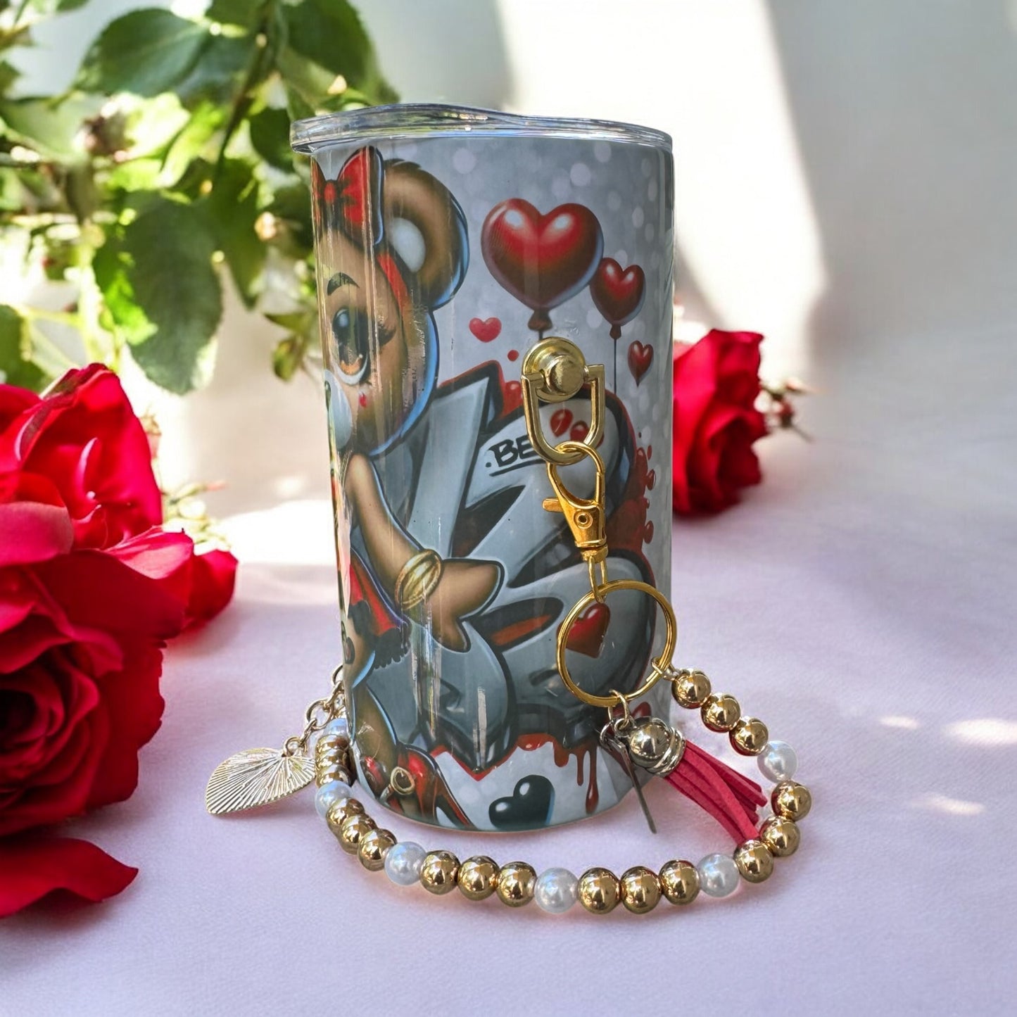 PRETTY GIRL BEAR KID 140Z CUSTOM PURSE TUMBLER