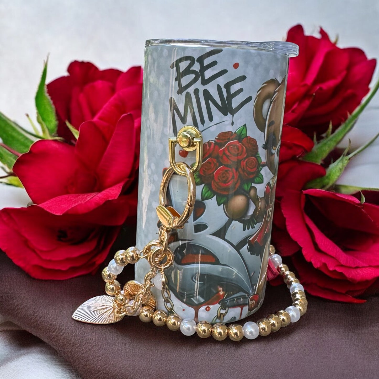 PRETTY GIRL BEAR KID 140Z CUSTOM PURSE TUMBLER