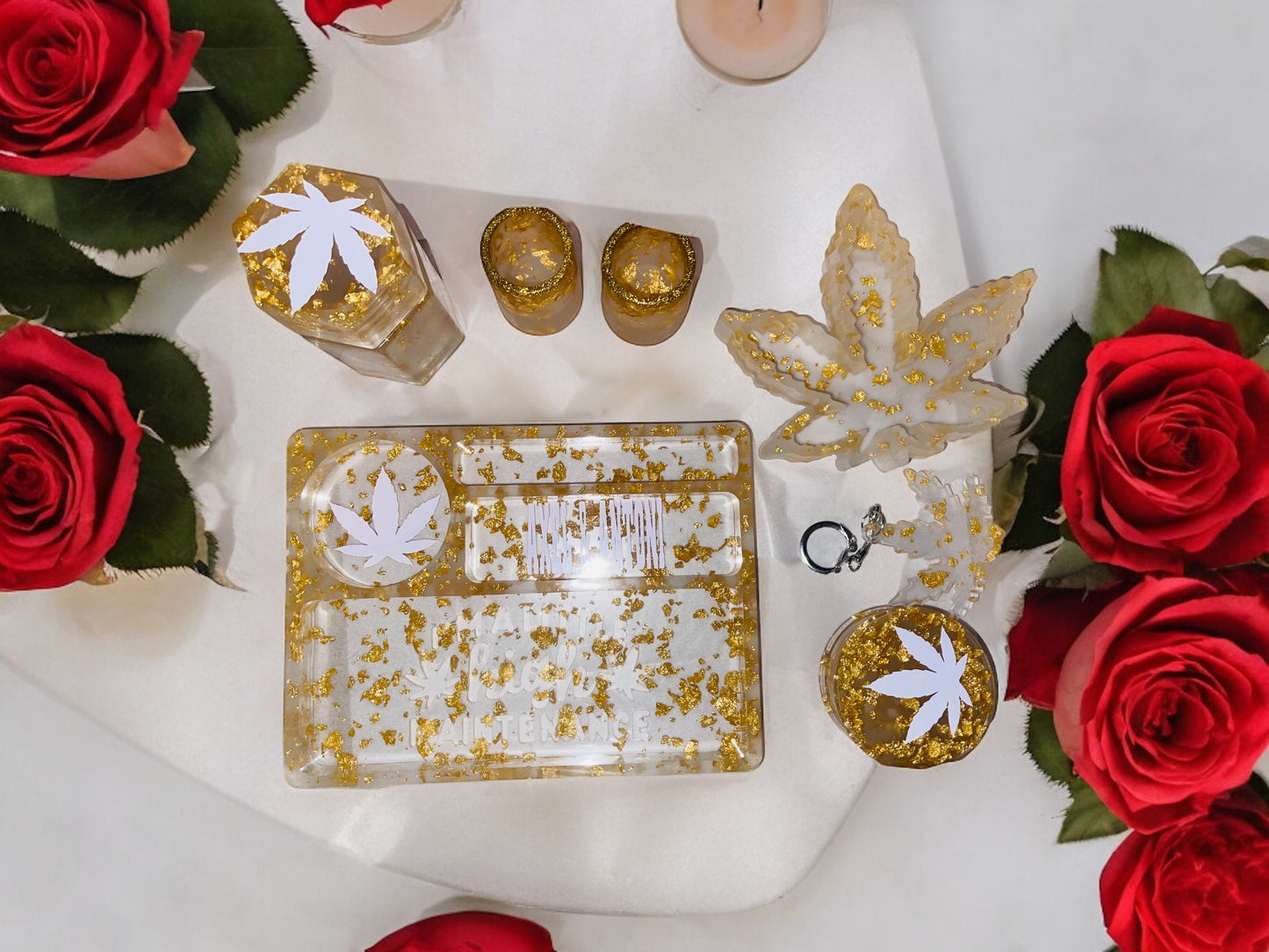 CUSTOM SMALL HIGH MAINTENANCE ROLLING TRAY SET