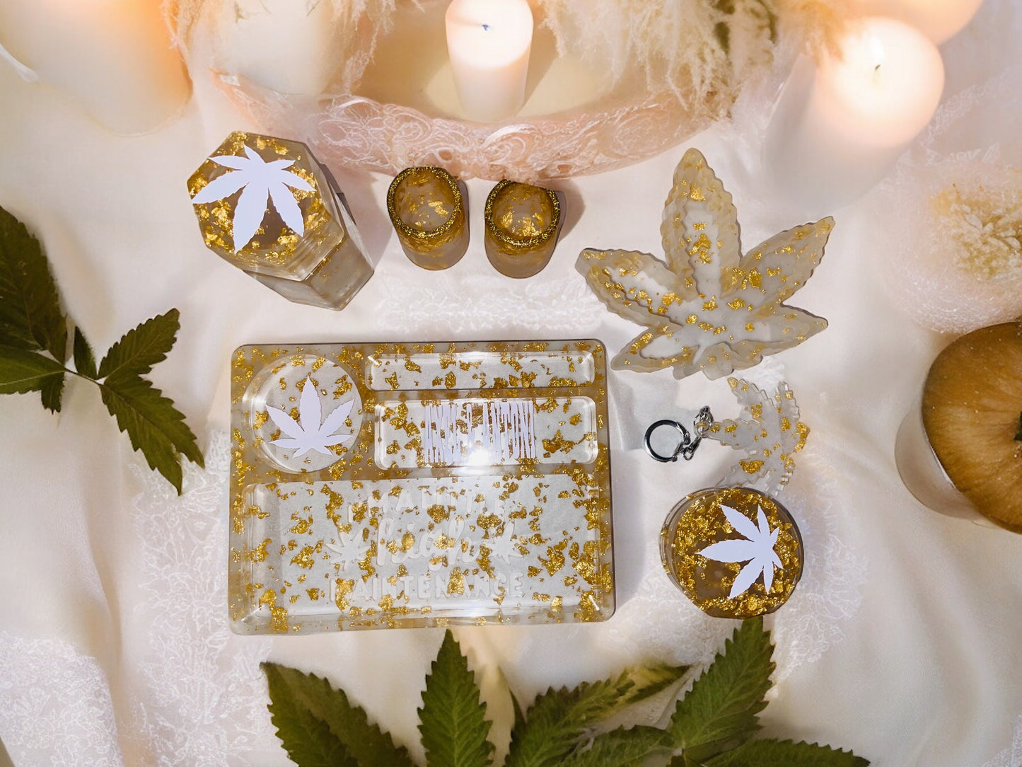 CUSTOM SMALL HIGH MAINTENANCE ROLLING TRAY SET