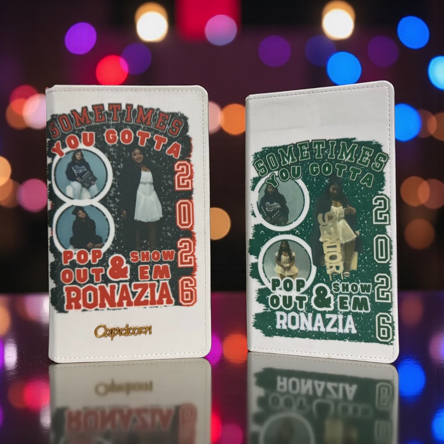 CUSTOM FAUX LEATHER PICTURE JOURNAL AND MATCHING BAG