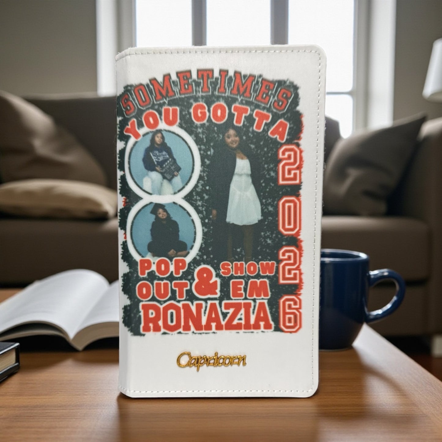 CUSTOM FAUX LEATHER PICTURE JOURNAL AND MATCHING BAG