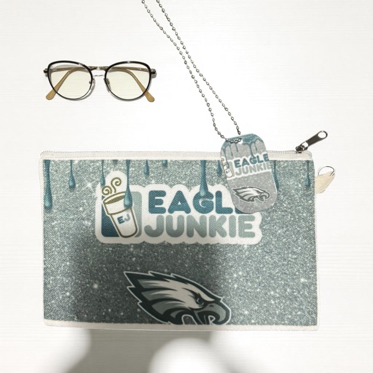 CUSTOM SPORTS TEAM COIN PURSE AND MATCHING DOG TAG