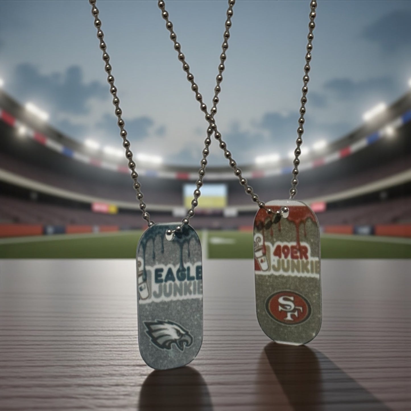 CUSTOM SPORTS TEAM COIN PURSE AND MATCHING DOG TAG