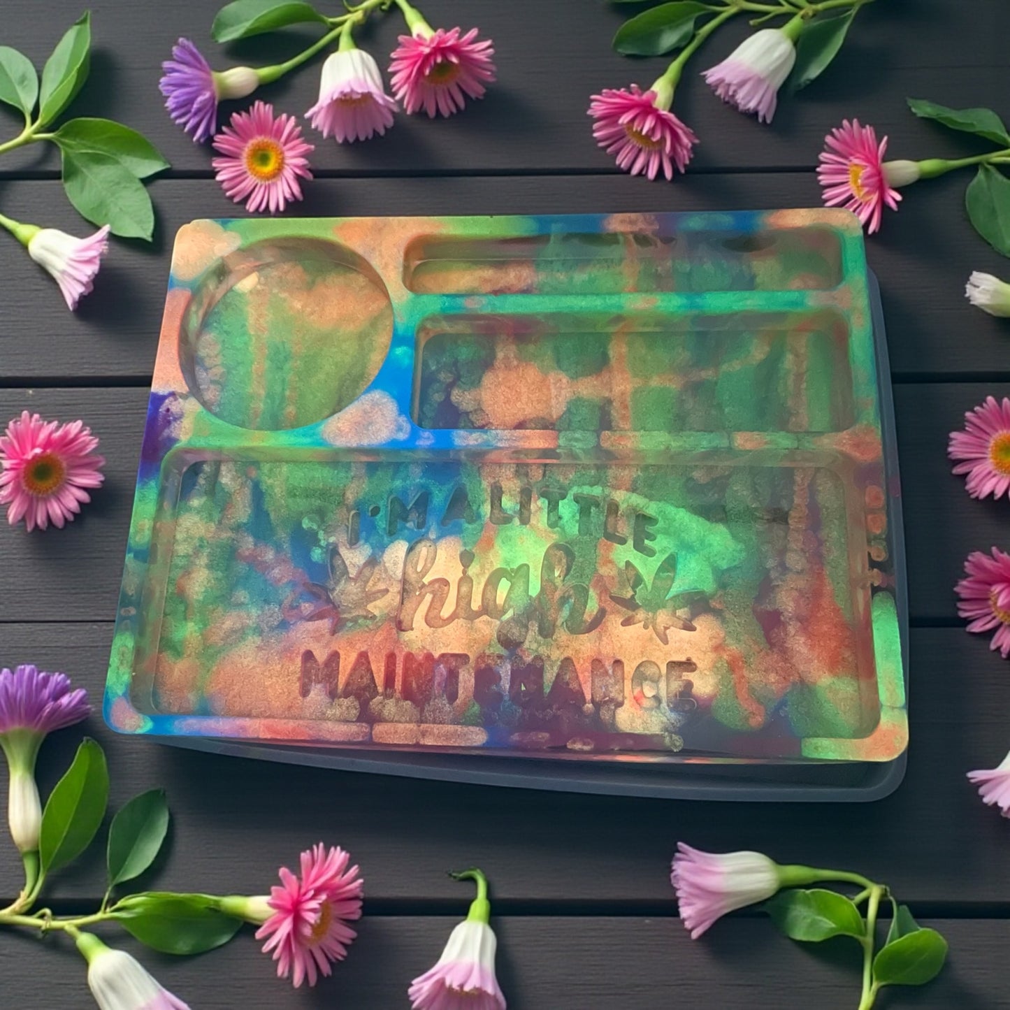 CUSTOM SMALL HIGH MAINTENANCE ROLLING TRAY SET