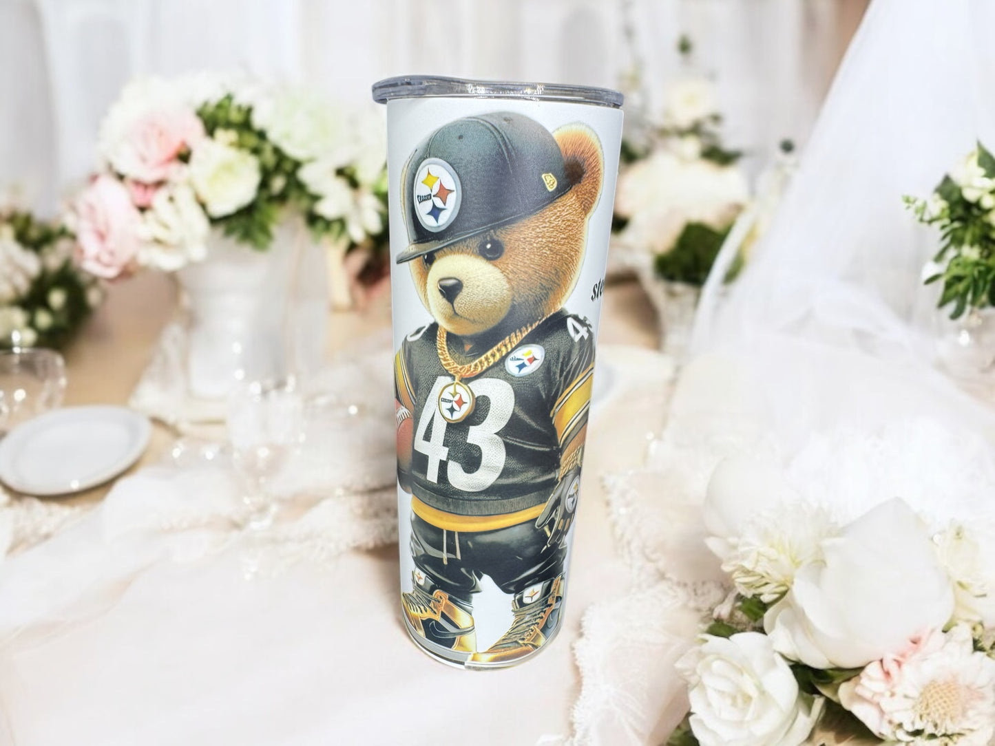 TEAM BEAR PRINT 20OZ TUMBLER