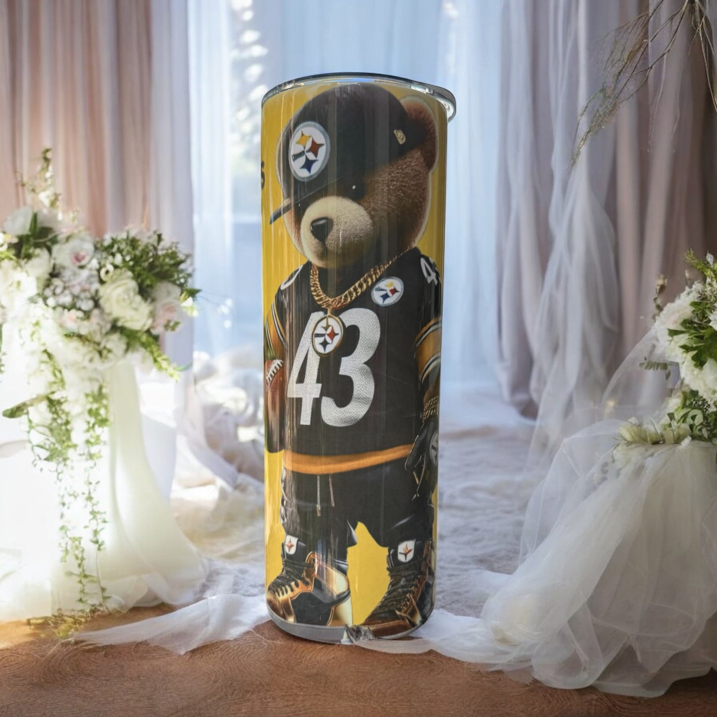 TEAM BEAR PRINT 20OZ TUMBLER