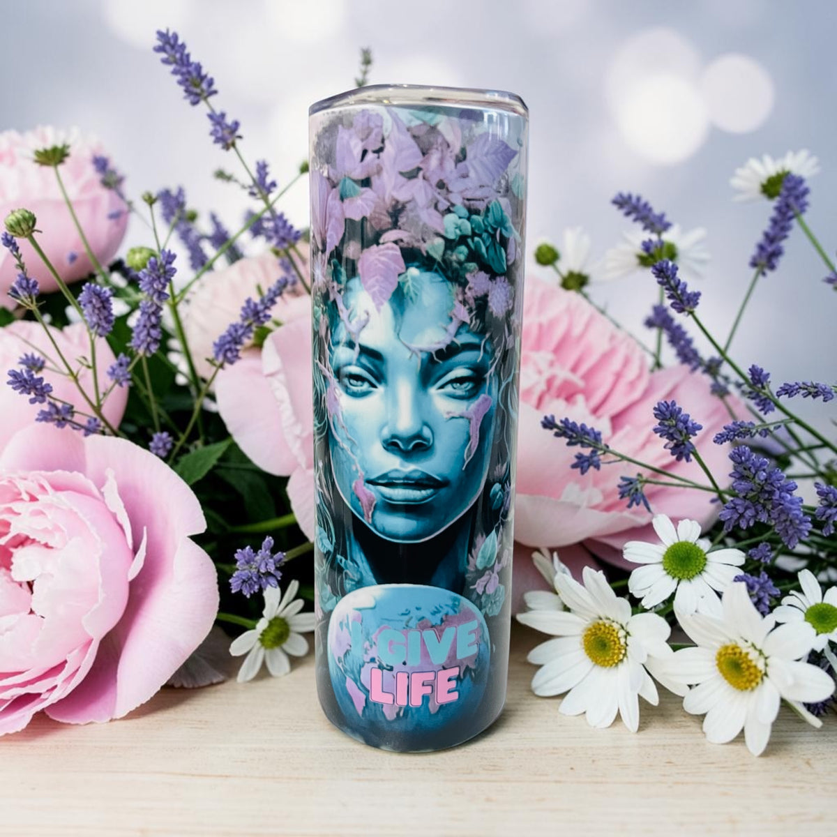 CUSTOM MOTHER EARTH PRINT 20OZ TUMBLER