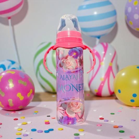CUSTOM PERSONALIZED BABY BOTTLE AND SIPPY CUP SET