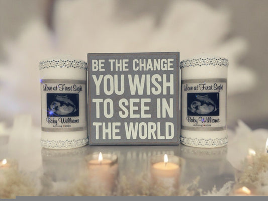 CUSTOM ULTRASOUND PICTURE DECRATIVE CANDLE SET