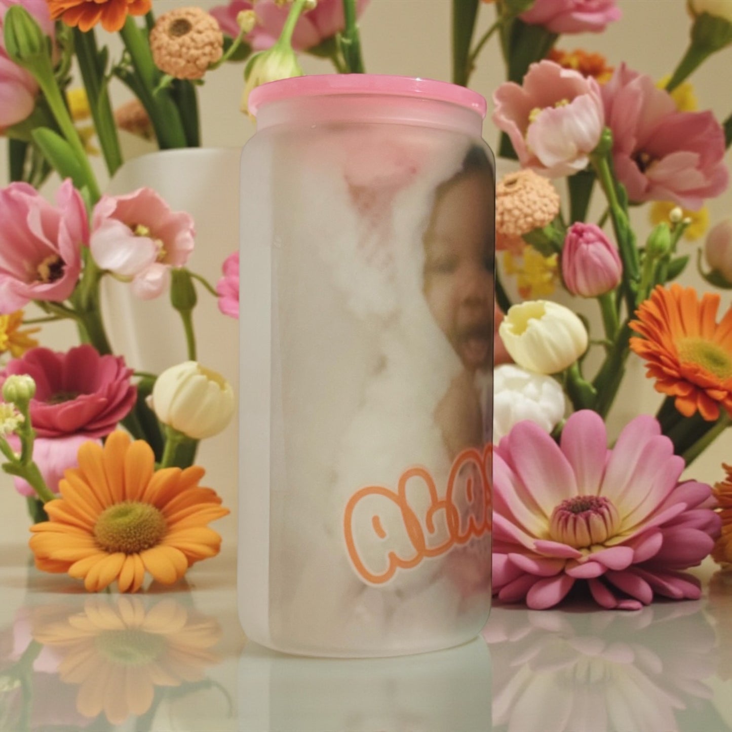 CUSTOM FROSTED PERSONALIZED GLASS CUP