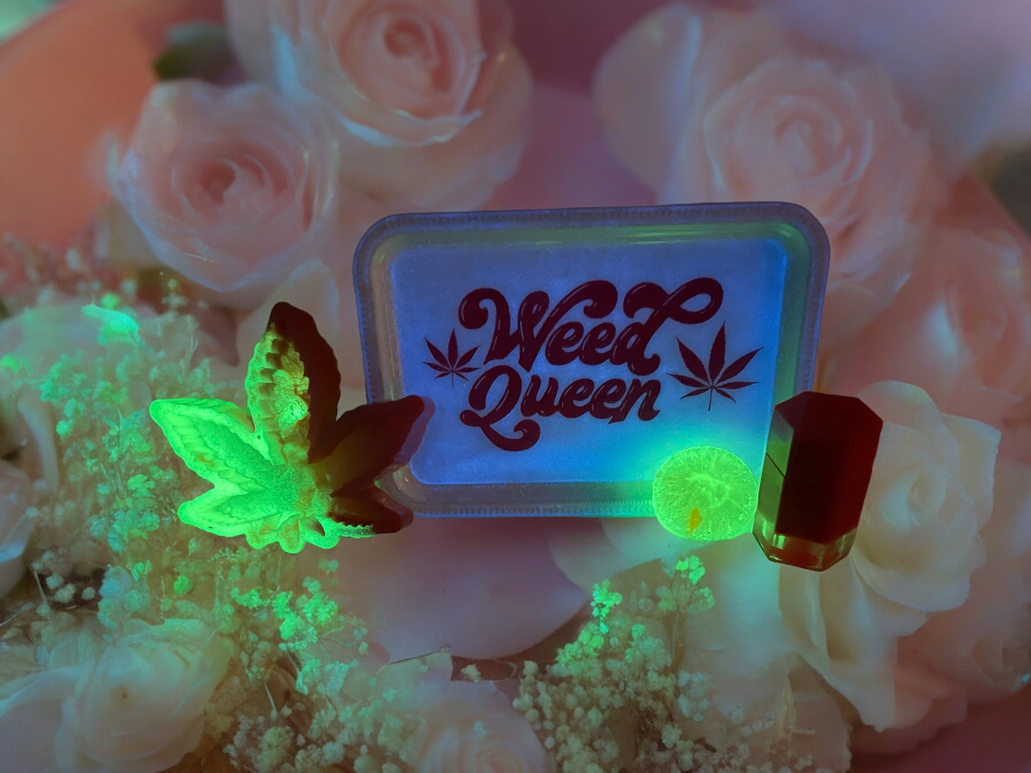CUSTOM WEED QUEEN OR KING ROLLING TRAY SET