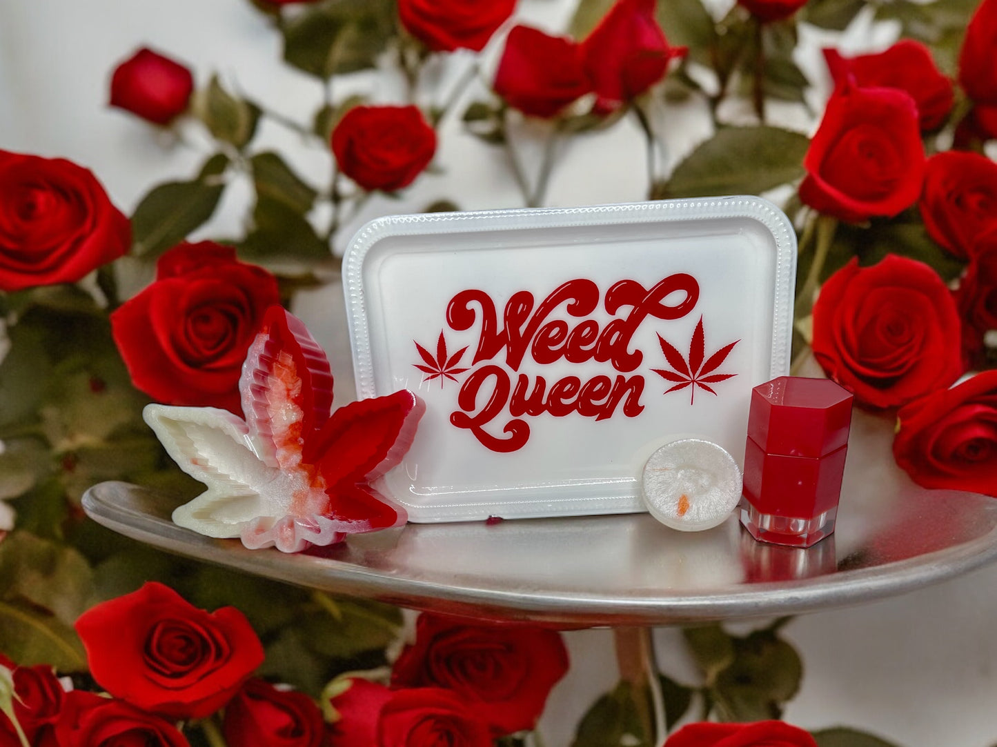 CUSTOM WEED QUEEN OR KING ROLLING TRAY SET