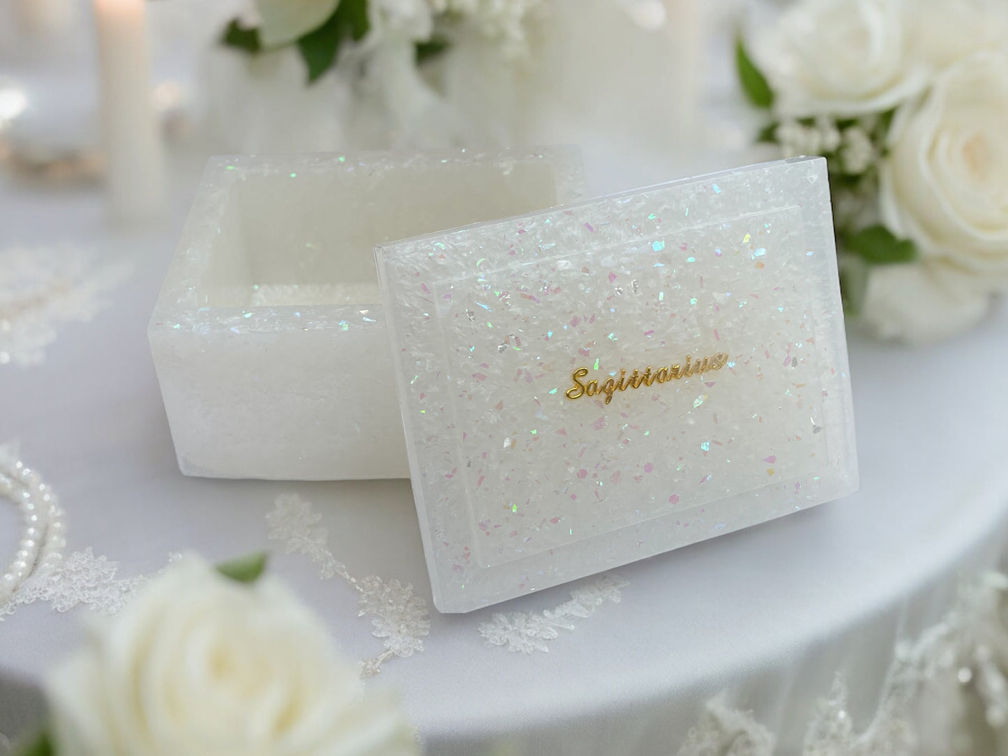 CUSTOM RESIN MADE ZODIAC JEWLERY BOX