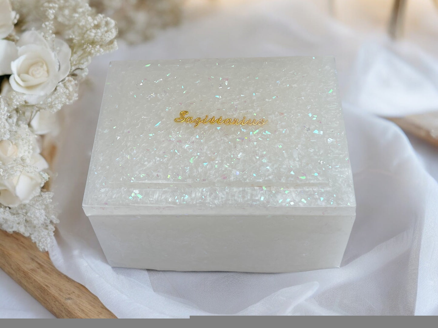 CUSTOM RESIN MADE ZODIAC JEWLERY BOX