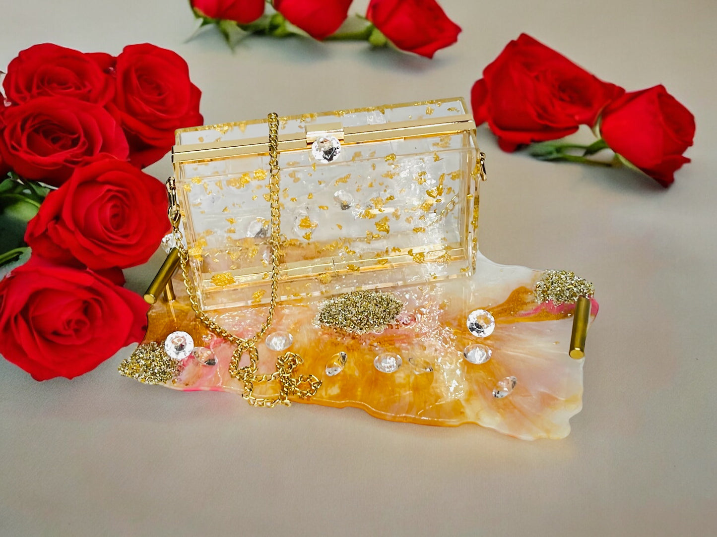 CUSTOM RESIN CLUTCH PURSE