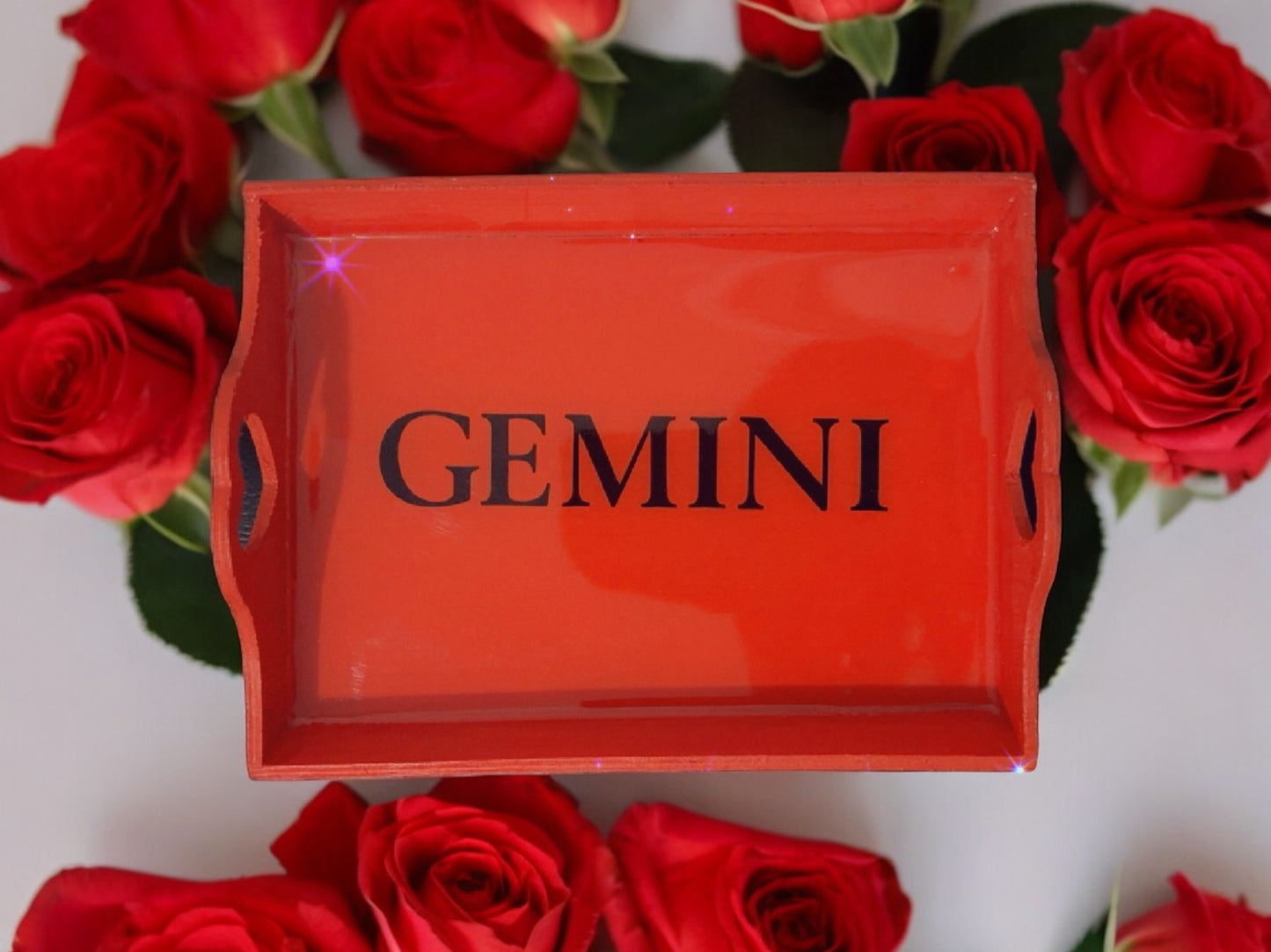 CUSTOM SMALL WOOD ZODIAC TRAY