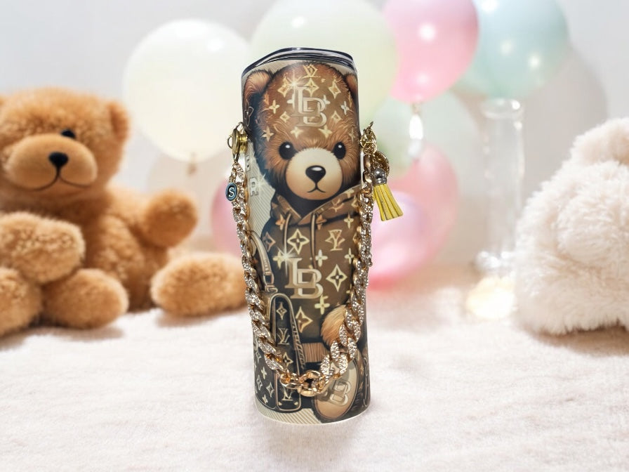 LUXURY BEAR PRINT 20OZ TUMBLER