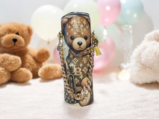 LUXURY BEAR PRINT 20OZ TUMBLER
