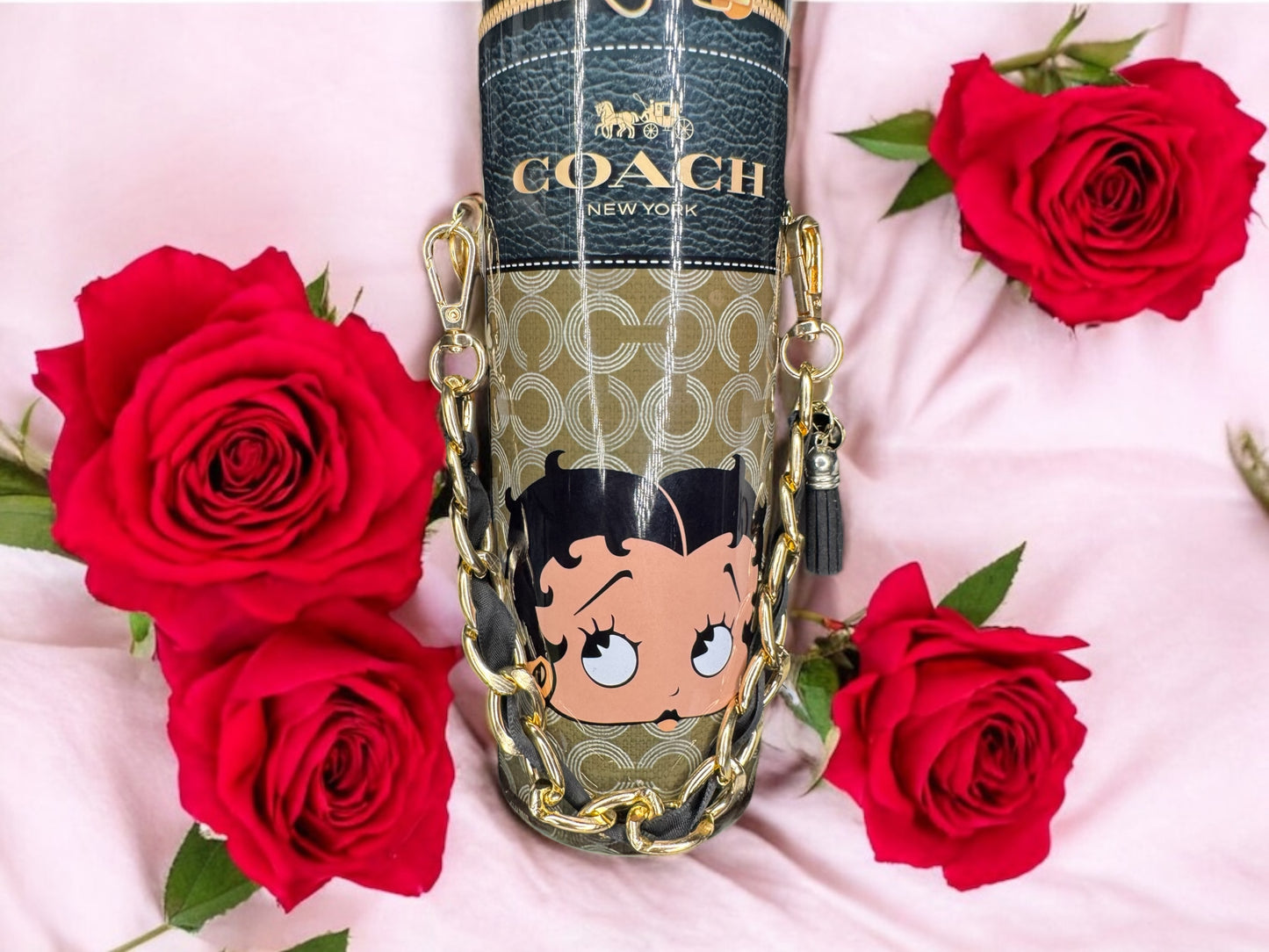 BROWN COACH BAG BETTY CUSTOM 20OZ PURSE TUMBLER